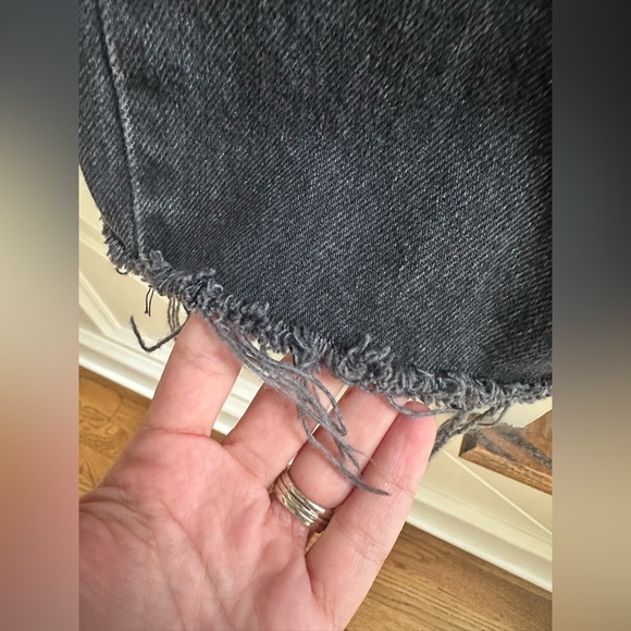 Top Shop Moto black denim mini skirt, size 6 - Picture 6 of 9